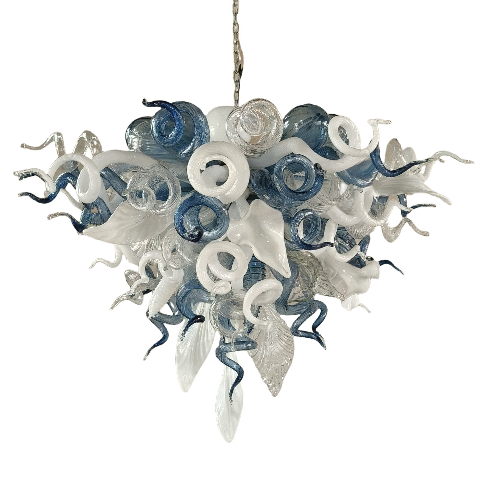 DIY handmade mouth blown glass chandelier modern style custom design