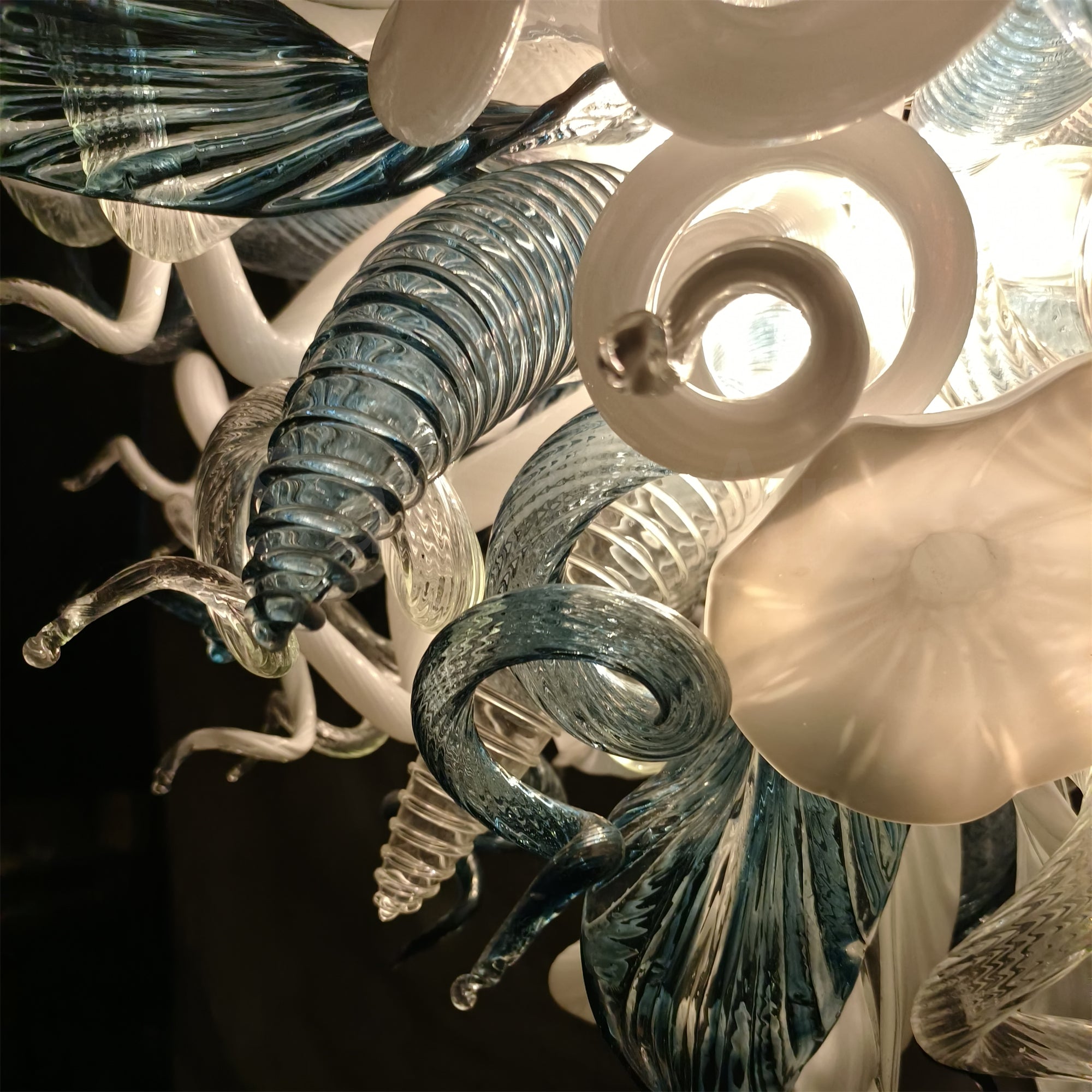 DIY handmade mouth blown glass chandelier modern style custom design
