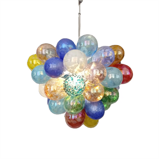 Hand made blown glass bubble chandelier colorful dining room lighting decoration