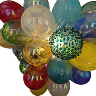 Hand made blown glass bubble chandelier colorful dining room lighting decoration