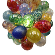 Hand made blown glass bubble chandelier colorful dining room lighting decoration