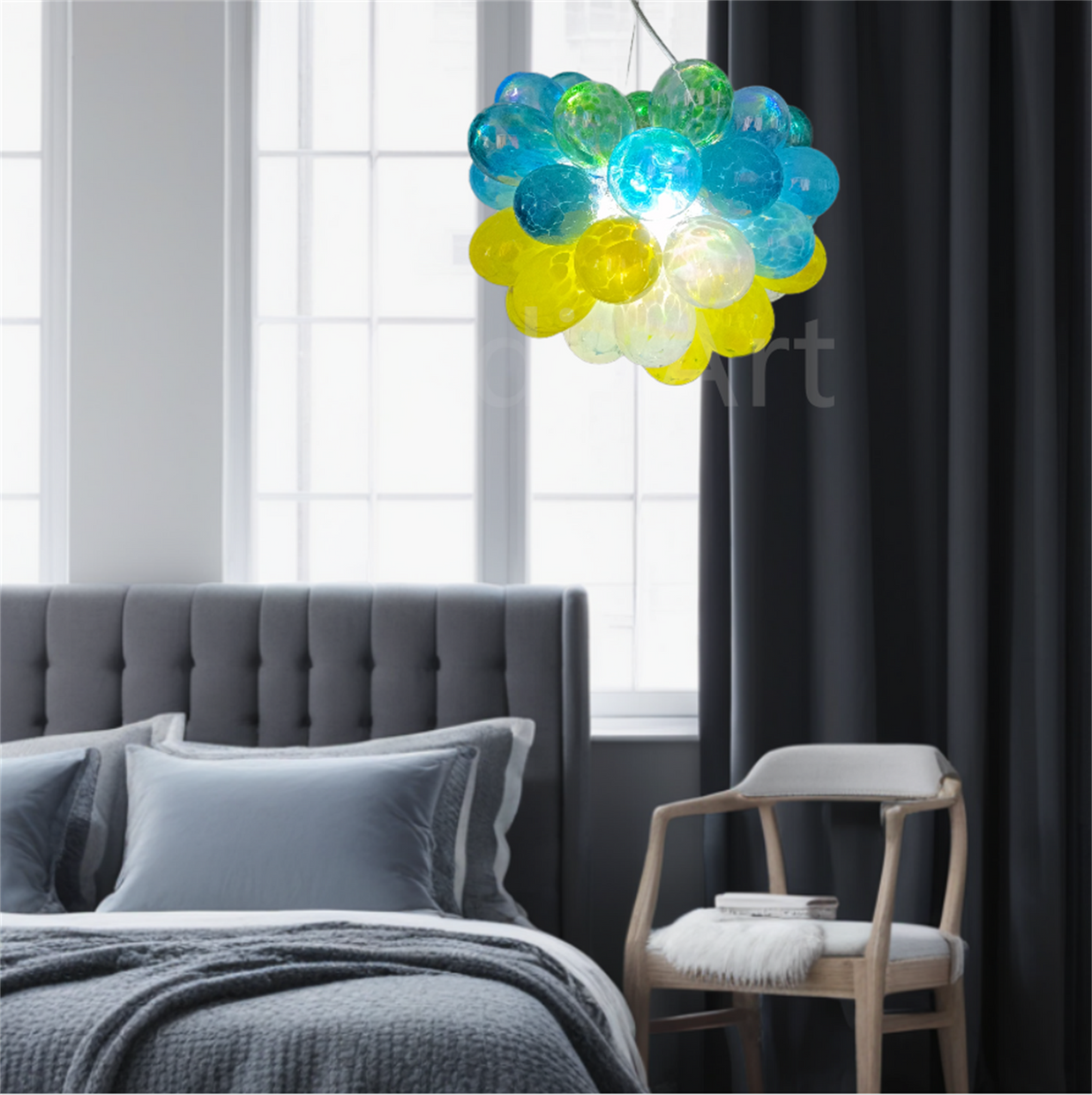 Fashion blown glass bubbles lighting dining room decoration custom design