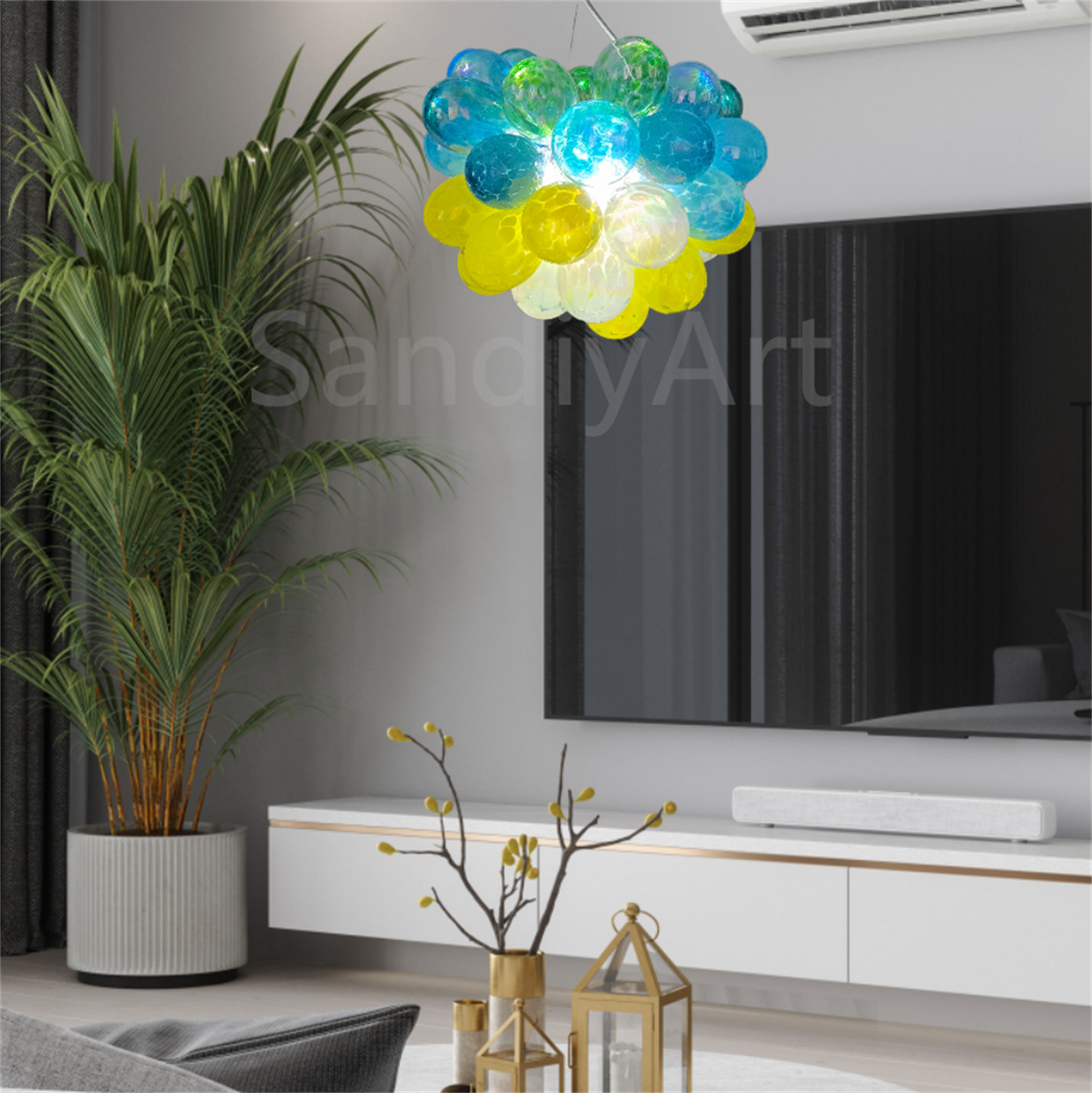 Fashion blown glass bubbles lighting dining room decoration custom design