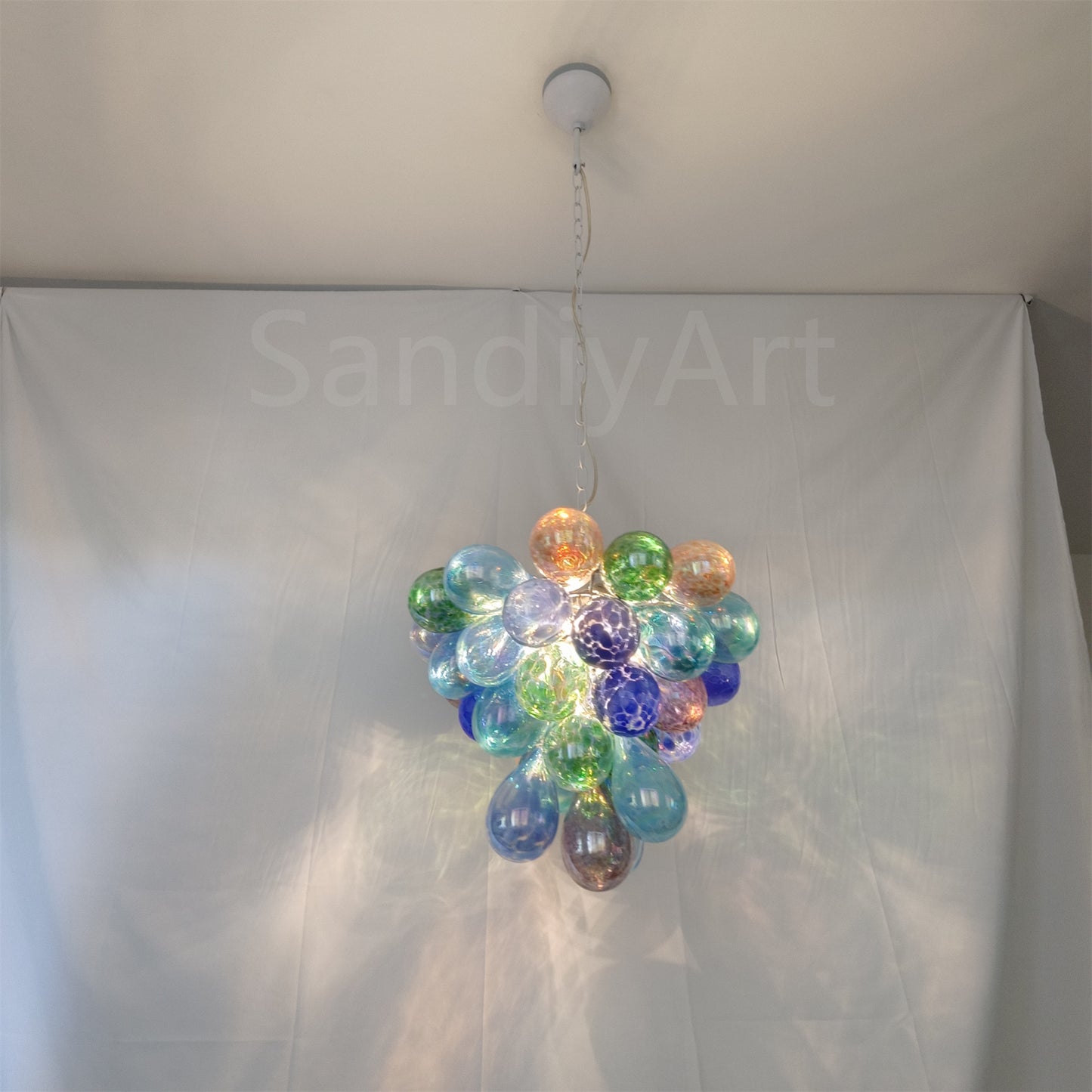 Grape shape design murano glass balls lighting home decoration