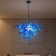 Custom shape and color blown glass lighting art home decoration