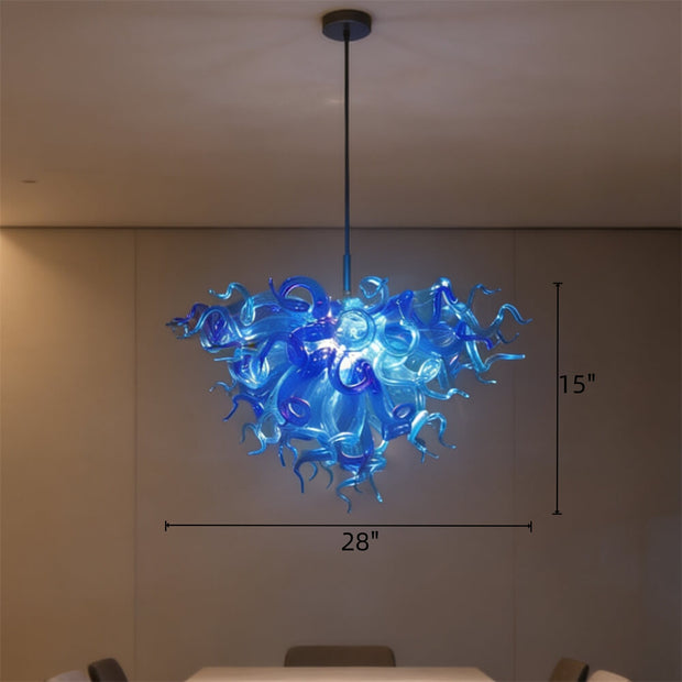 Custom shape and color blown glass lighting art home decoration