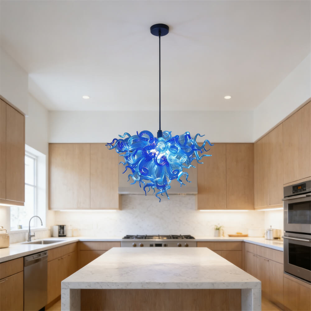 Custom shape and color blown glass lighting art home decoration