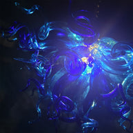 Custom shape and color blown glass lighting art home decoration