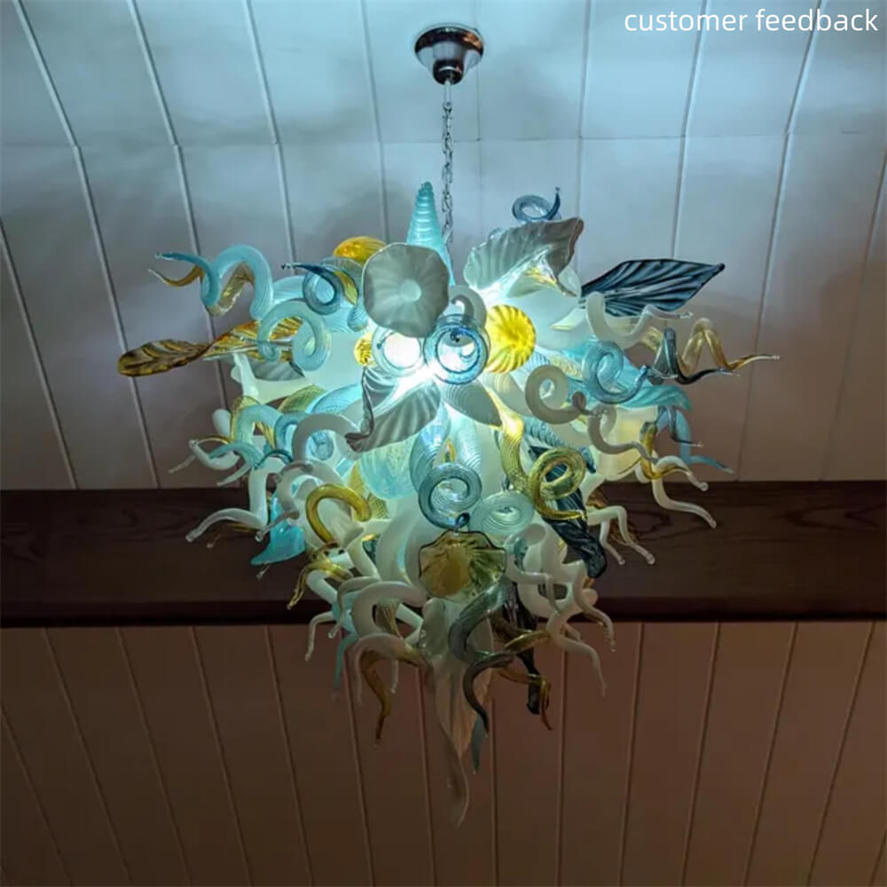 Factory sale directly of blown glass chandelier lighting luxury style