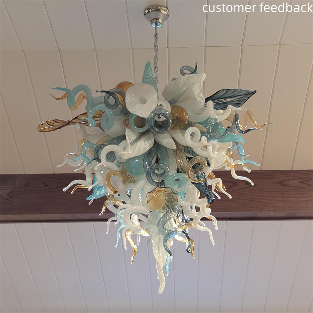 Factory sale directly of blown glass chandelier lighting luxury style
