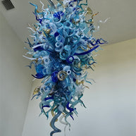 Big blown glass chandelier project for hotel villa decoration custom design