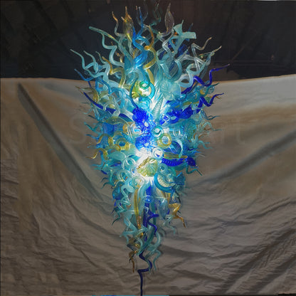 Big blown glass chandelier project for hotel villa decoration custom design