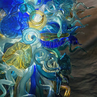 Big blown glass chandelier project for hotel villa decoration custom design