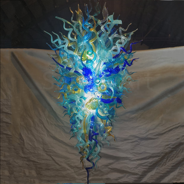 Big blown glass chandelier project for hotel villa decoration custom design