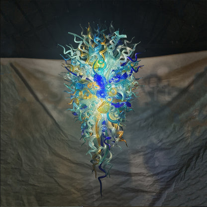 Big blown glass chandelier project for hotel villa decoration custom design