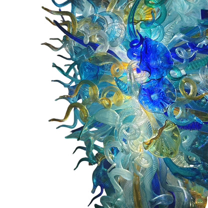 Big blown glass chandelier project for hotel villa decoration custom design