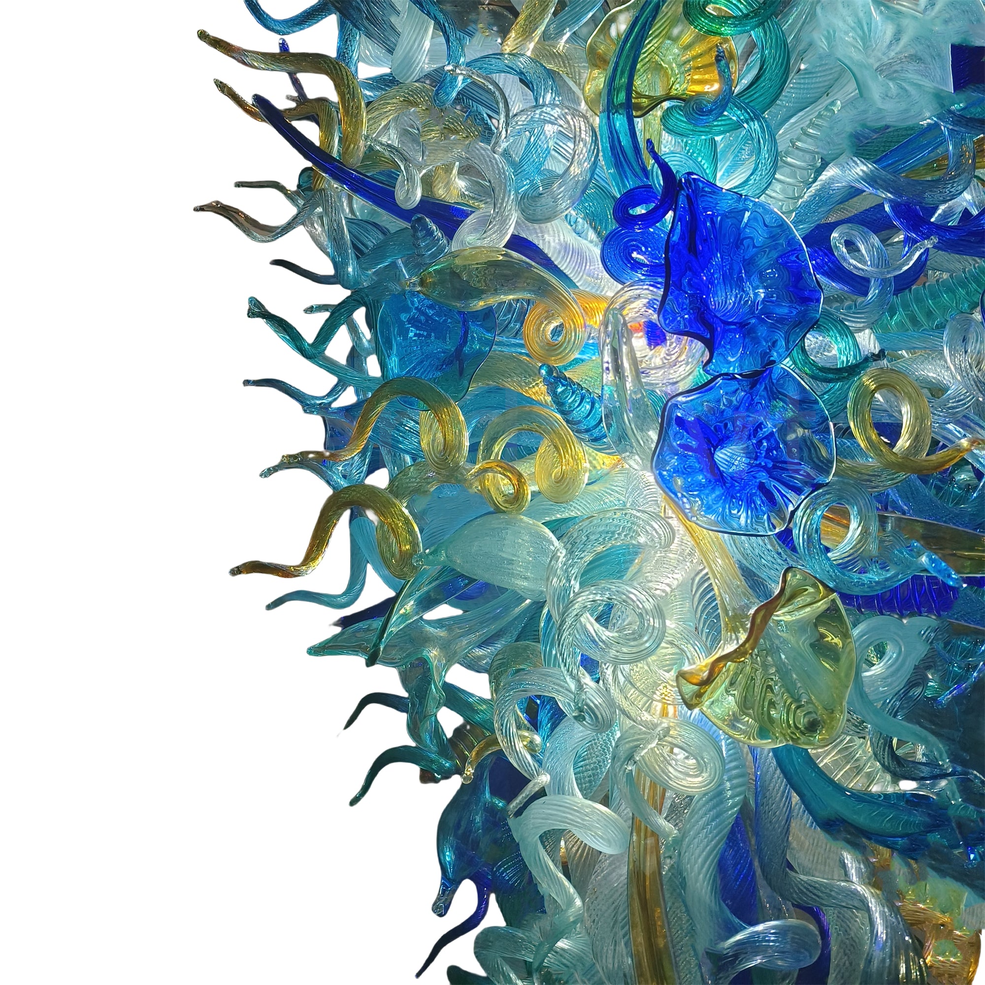 Big blown glass chandelier project for hotel villa decoration custom design
