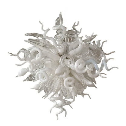 Modern custom design white color colored glaze chandelier lighting