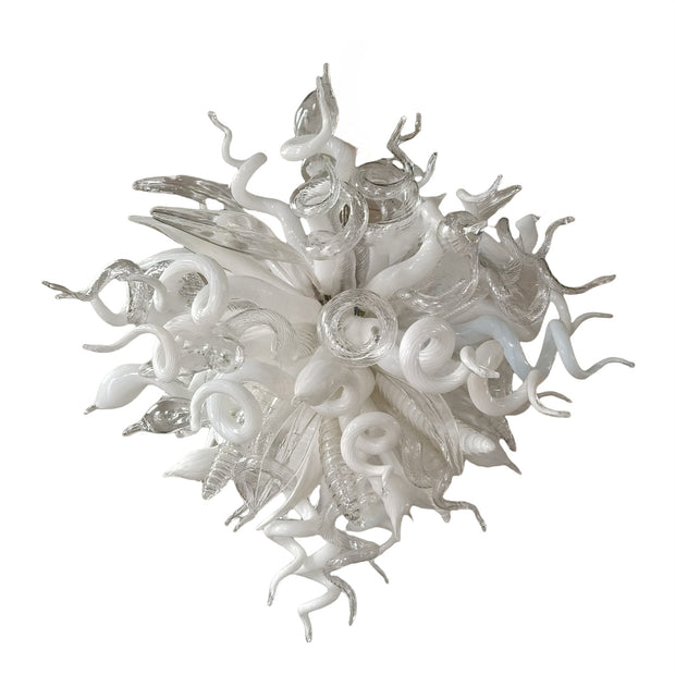 Modern custom design white color colored glaze chandelier lighting