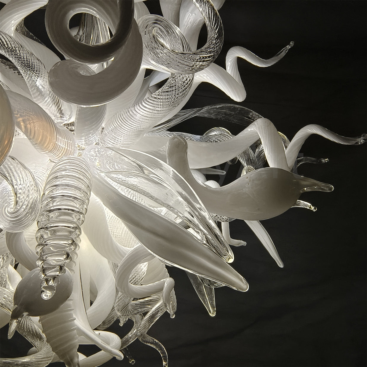 Modern custom design white color colored glaze chandelier lighting