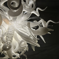 Modern custom design white color colored glaze chandelier lighting