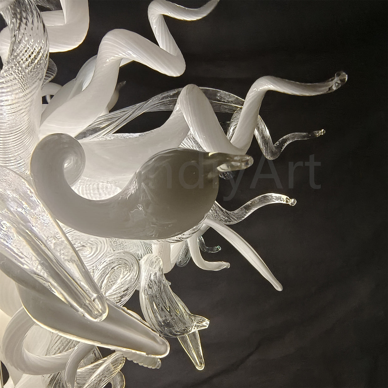 Modern custom design white color colored glaze chandelier lighting