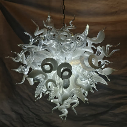 Modern custom design white color colored glaze chandelier lighting