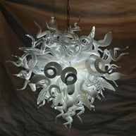 Modern custom design white color colored glaze chandelier lighting
