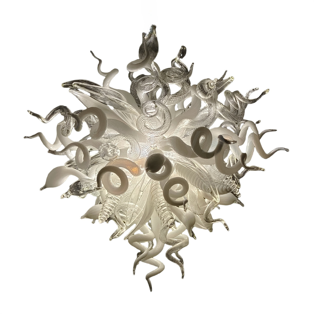 Modern custom design white color colored glaze chandelier lighting
