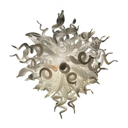 Modern custom design white color colored glaze chandelier lighting