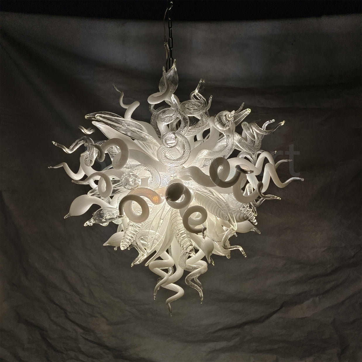 Modern custom design white color colored glaze chandelier lighting