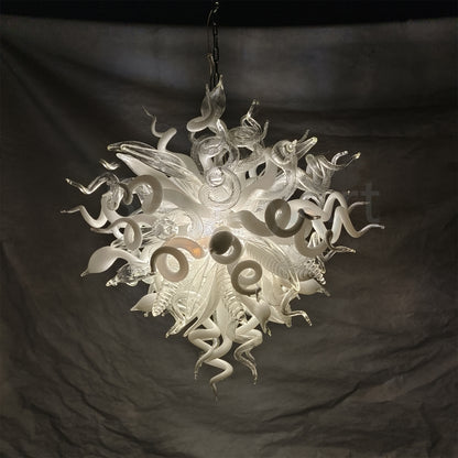 Modern custom design white color colored glaze chandelier lighting
