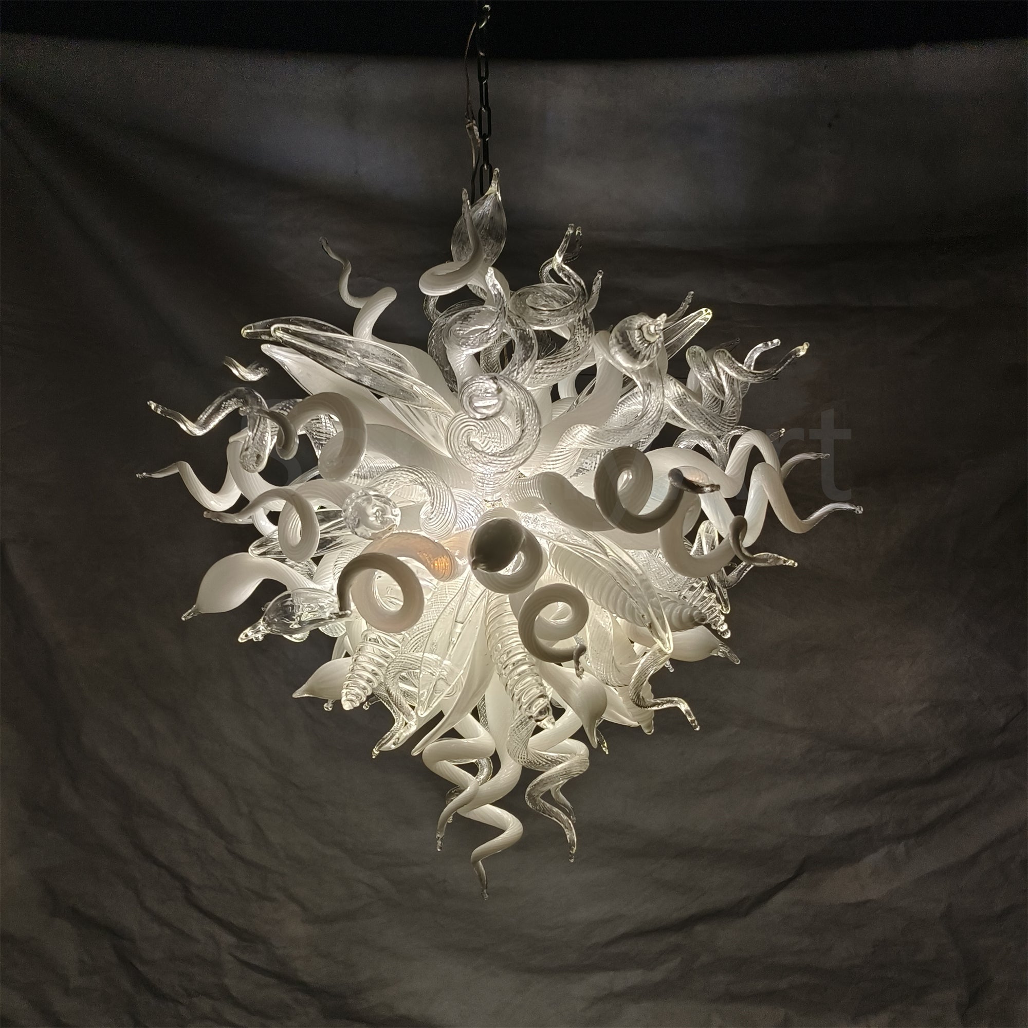 Modern custom design white color colored glaze chandelier lighting
