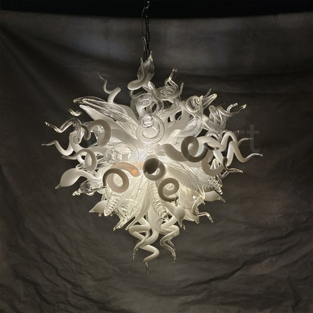 Modern custom design white color colored glaze chandelier lighting