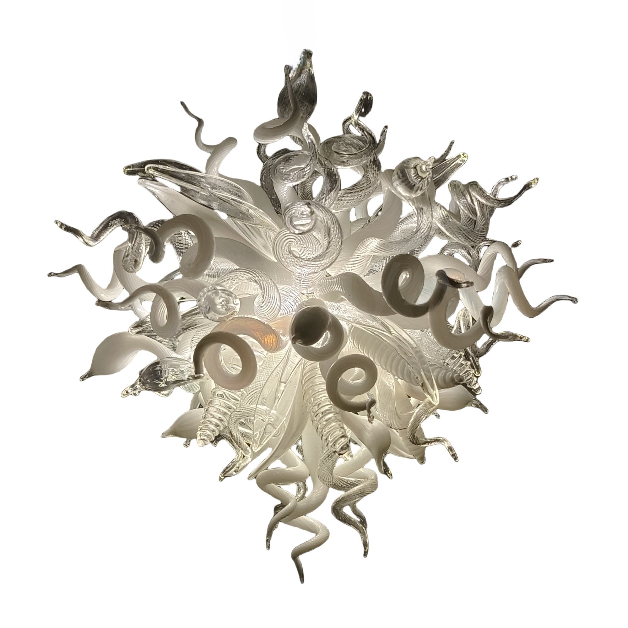 Modern custom design white color colored glaze chandelier lighting
