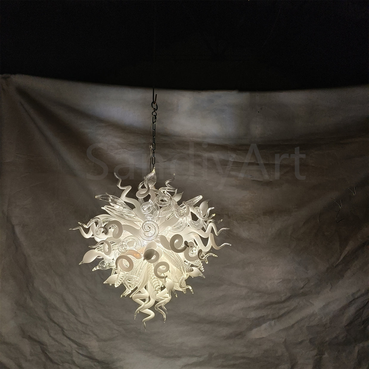 Modern custom design white color colored glaze chandelier lighting