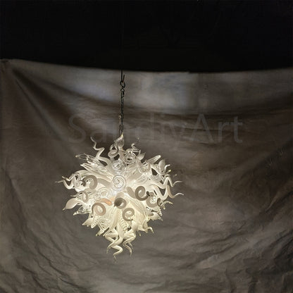 Modern custom design white color colored glaze chandelier lighting