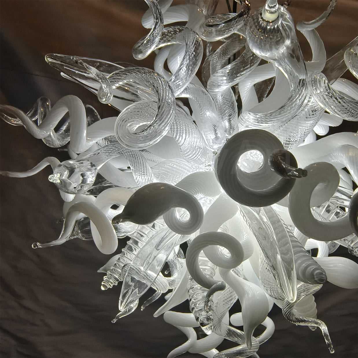 Modern custom design white color colored glaze chandelier lighting