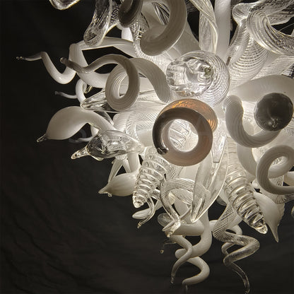 Modern custom design white color colored glaze chandelier lighting