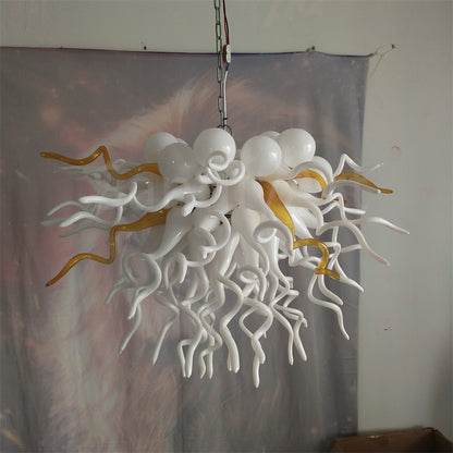 Dining room chandelier custom design hand made diy glass lighting