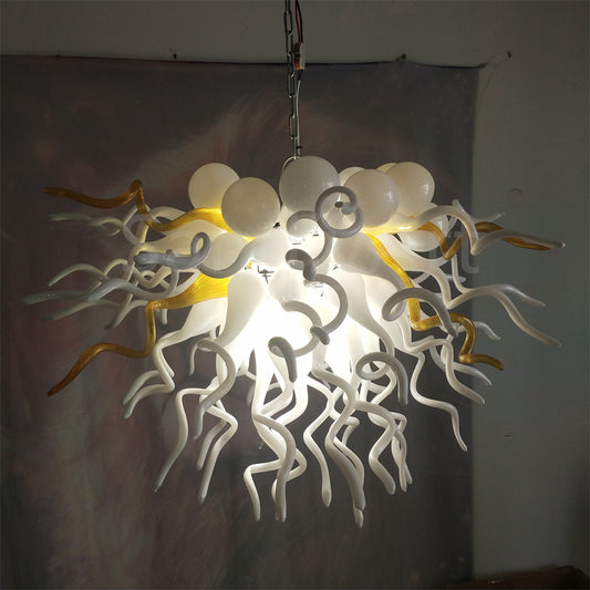 Dining room chandelier custom design hand made diy glass lighting