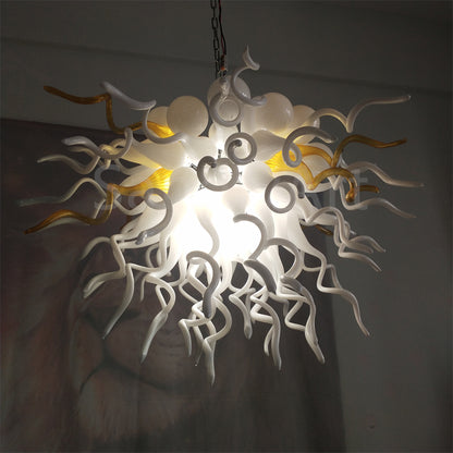 Dining room chandelier custom design hand made diy glass lighting