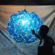 120cm DIY hand made blowing glass antique floral chandelier
