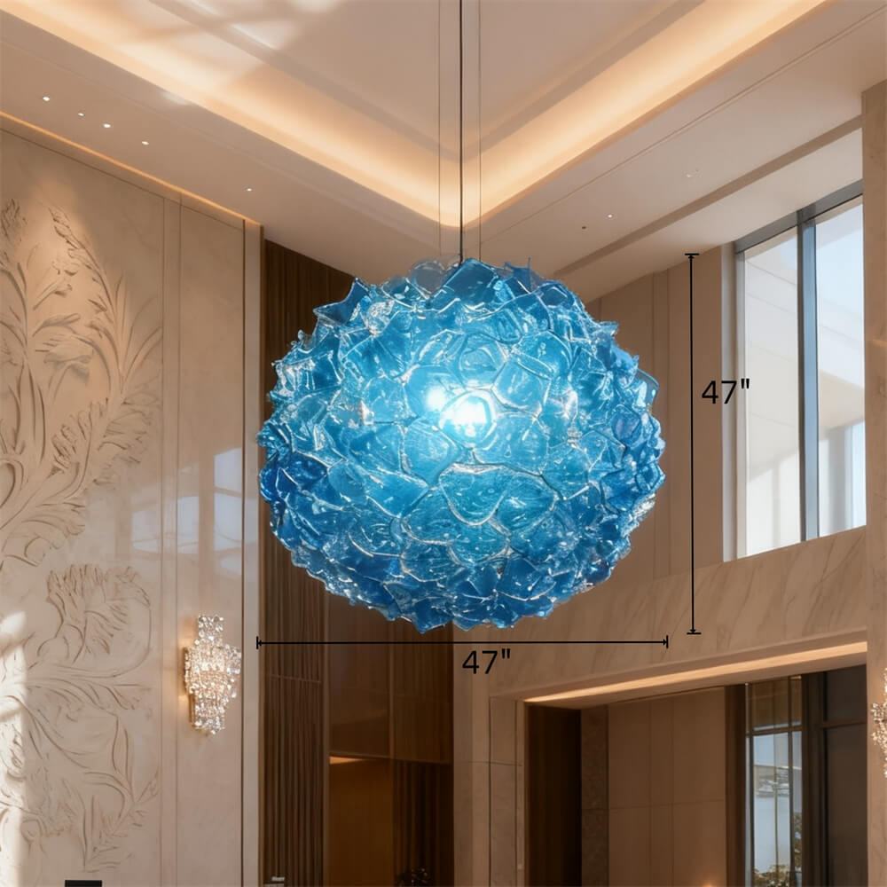 120cm DIY hand made blowing glass antique floral chandelier