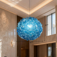 120cm DIY hand made blowing glass antique floral chandelier