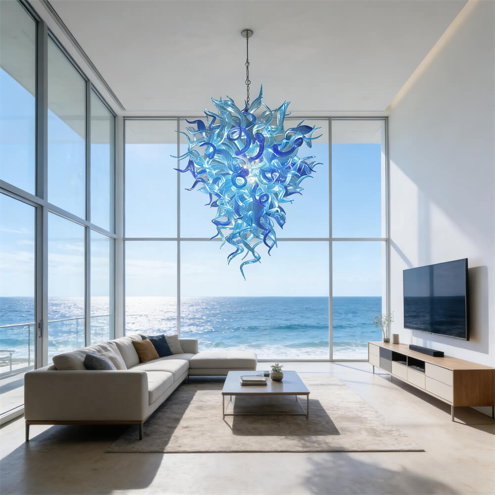 Amazing creative blown glass chandelier custom design art