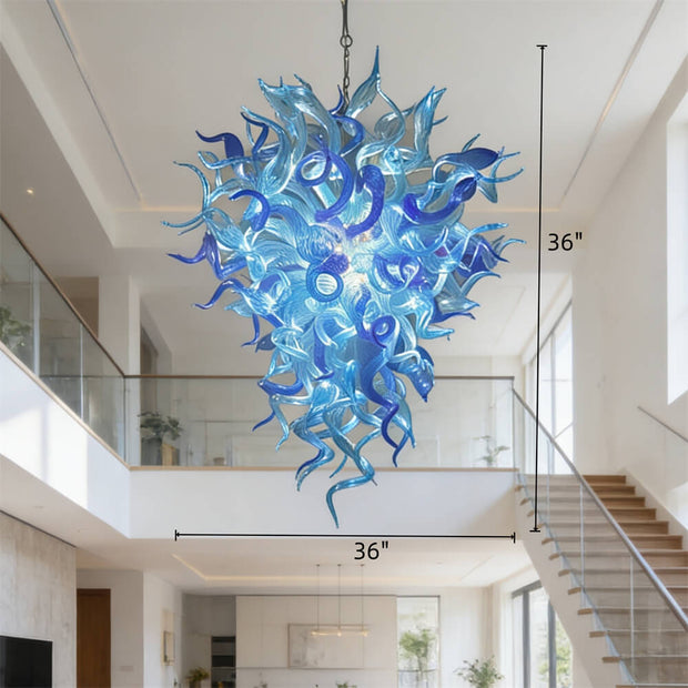 Amazing creative blown glass chandelier custom design art