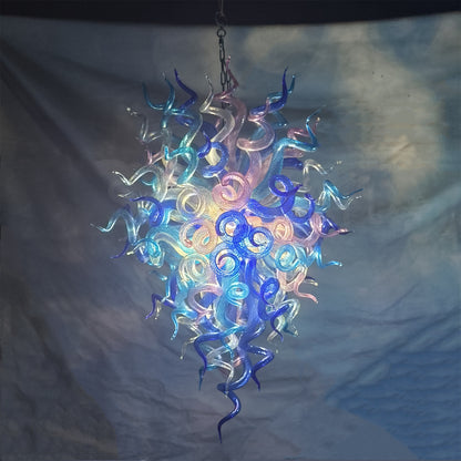 Villa corridor glass lighting branches tree style art custom design