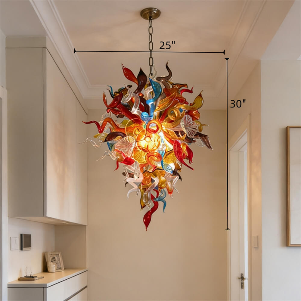 Wedding decoration lighting modern style art glass flower chandelier