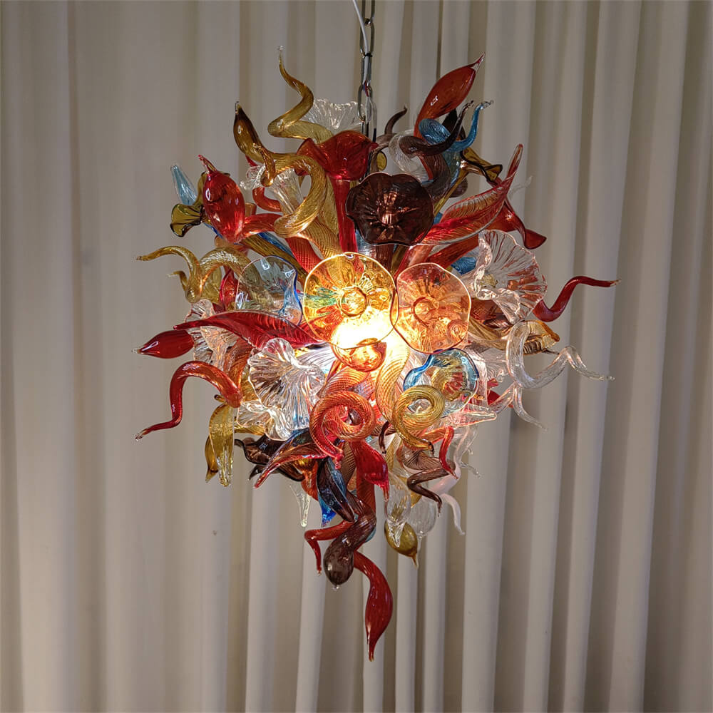Wedding decoration lighting modern style art glass flower chandelier